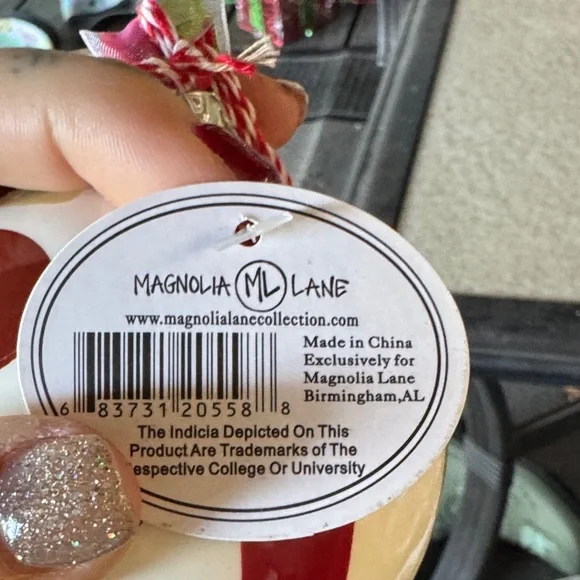 FSU Reindeer Holiday Ornament - White and Brown - Picture 5 of 6